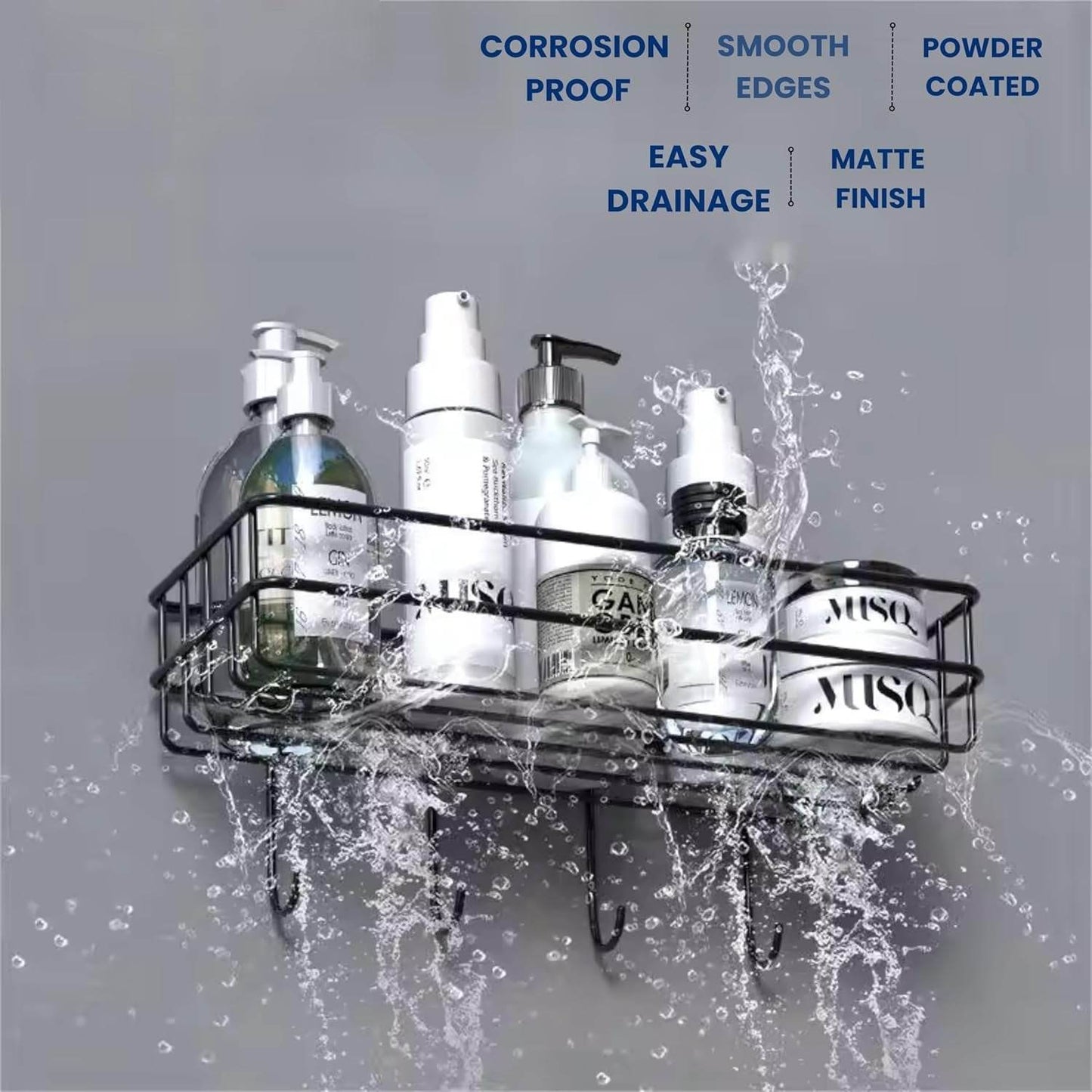 3 in 1 Shower Shelf Rack for storing and holding various household stuffs and items etc. - infinityexculsivestore.com