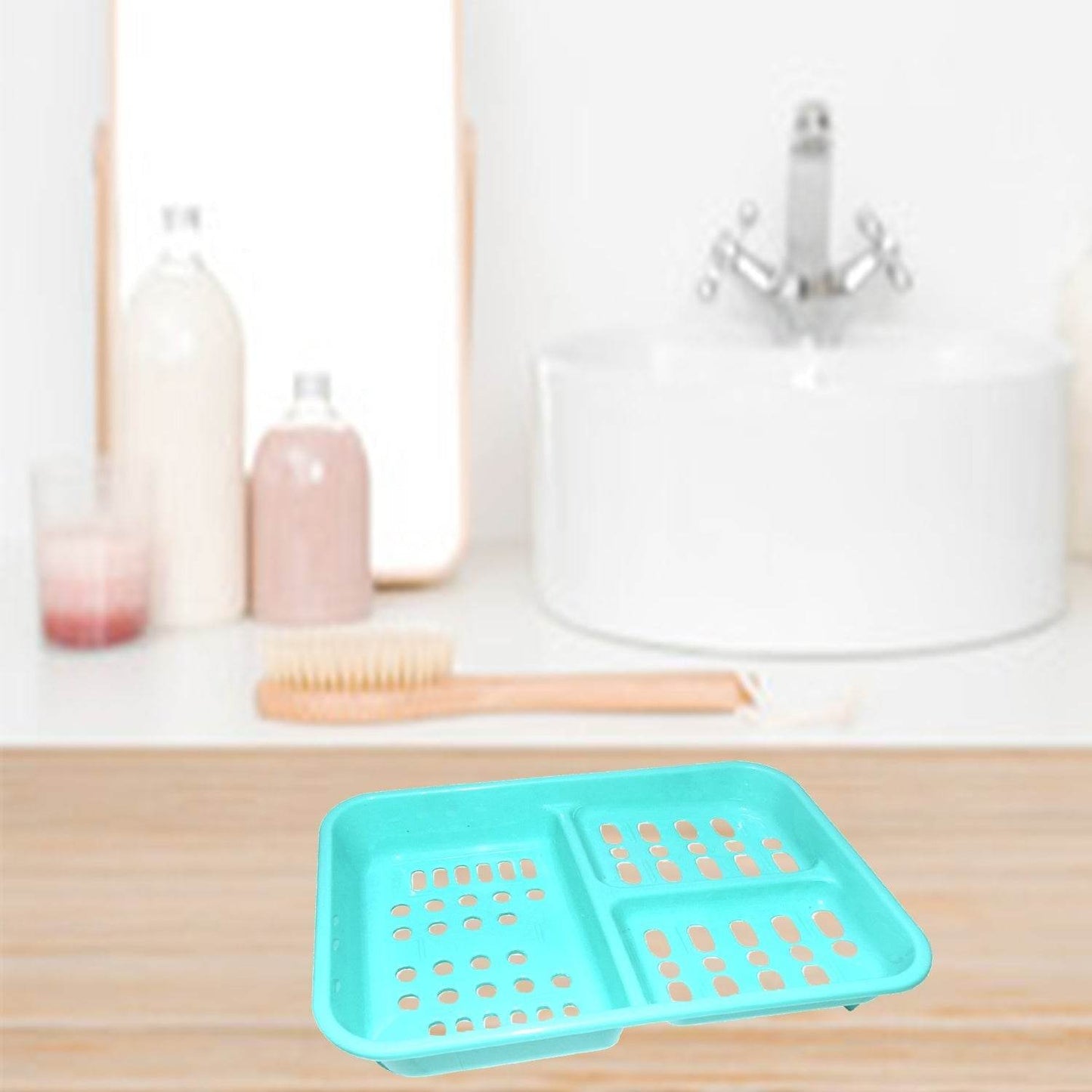 3 in 1 Soap keeping Plastic Case for Bathroom use - infinityexculsivestore.com