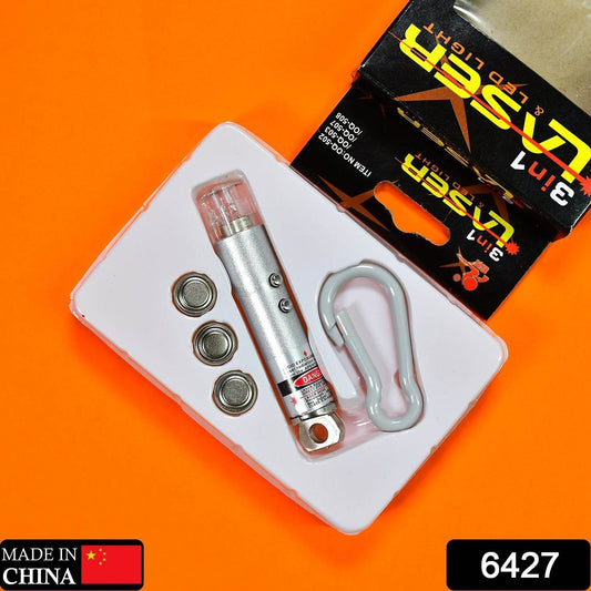 3 in1 Laser Light, LED Flashlight + Torch Keychain + Laser Pointer - infinityexculsivestore.com