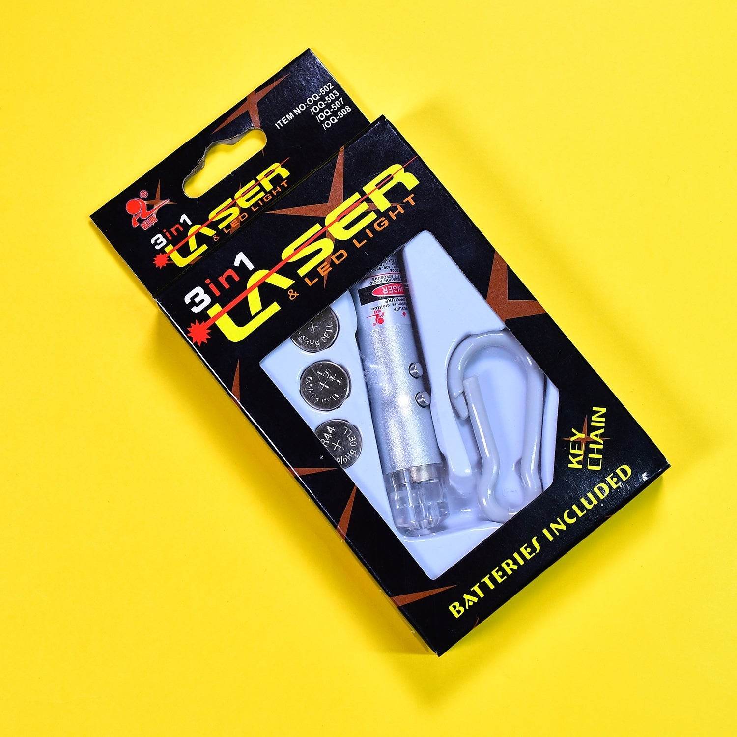 3 in1 Laser Light, LED Flashlight + Torch Keychain + Laser Pointer - infinityexculsivestore.com