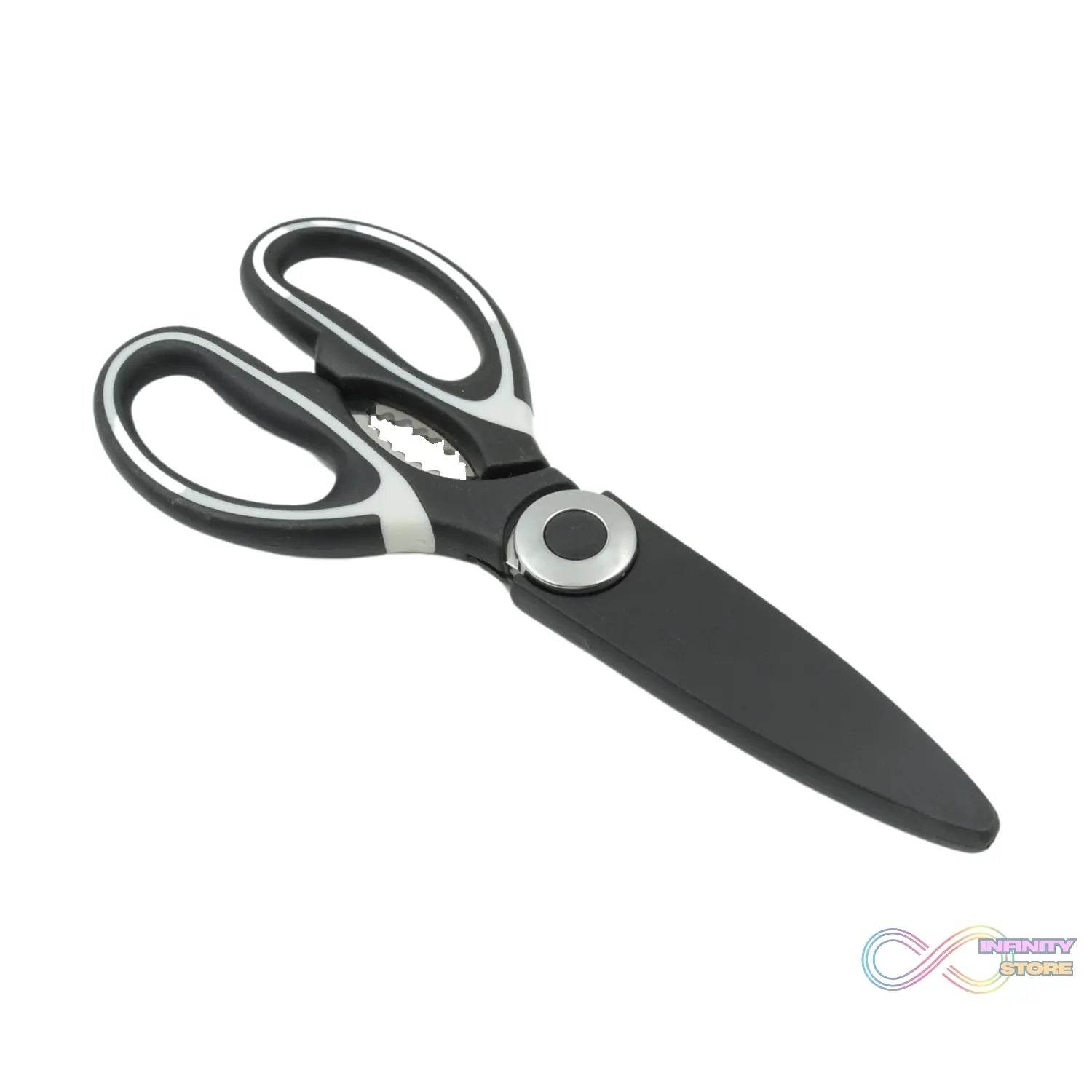 3 in1 Multi - Function Kitchen Household for Vegetables, Fruit, Cheese & Meat Slices with Bottle Opener Stainless Steel Sea Food Scissor (1 Pc ) - infinityexculsivestore.com