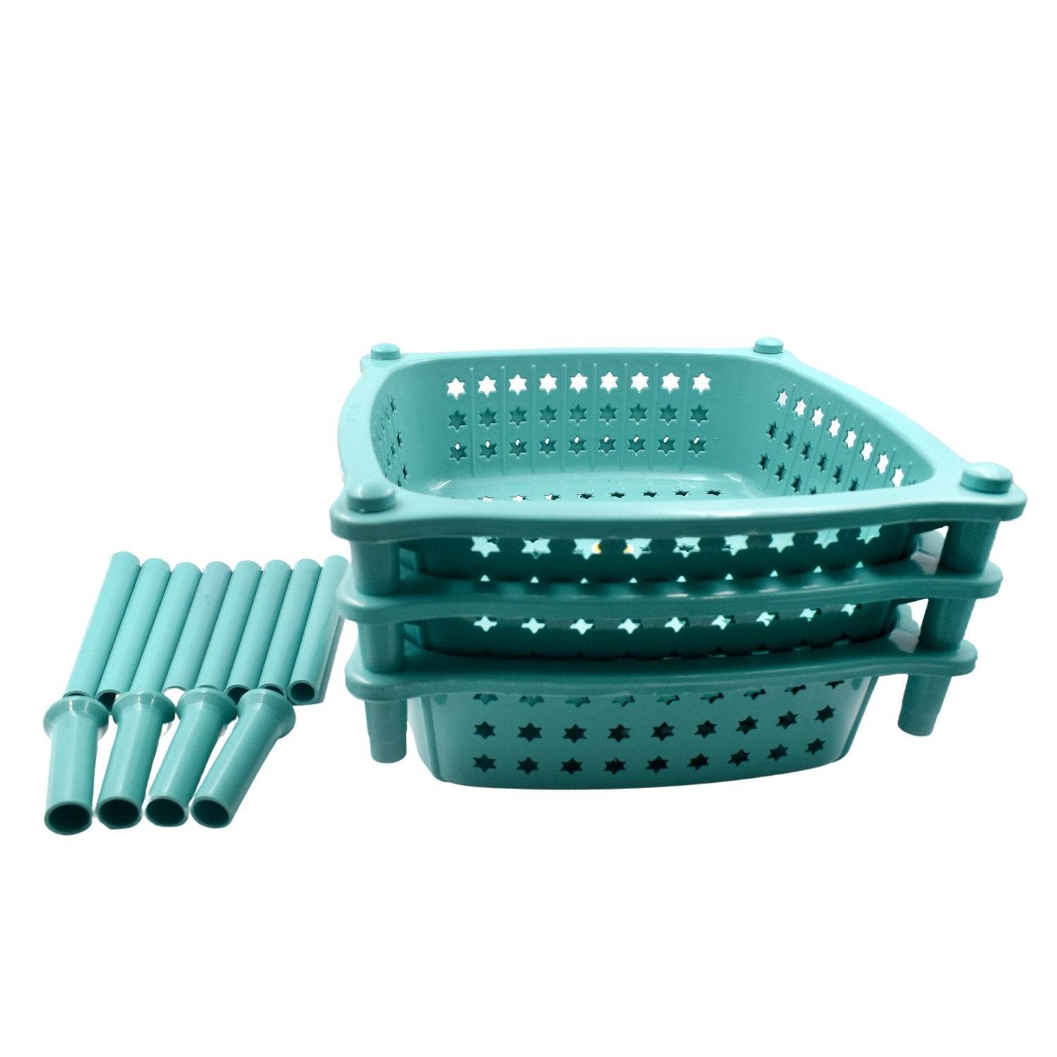 3 layer round Kitchen Trolley Basket ( MOQ :- 6 Pc) - infinityexculsivestore.com