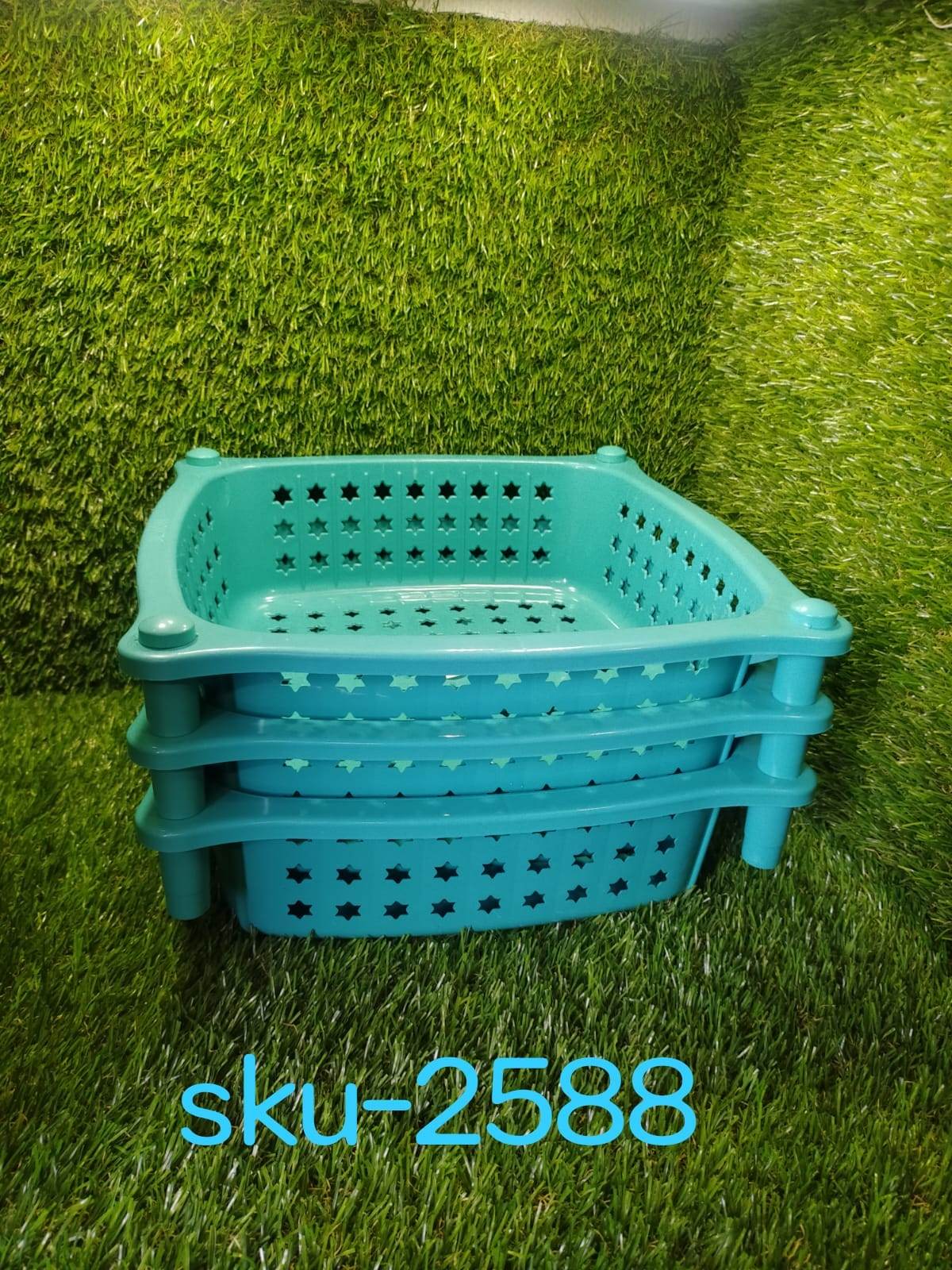 3 layer round Kitchen Trolley Basket ( MOQ :- 6 Pc) - infinityexculsivestore.com