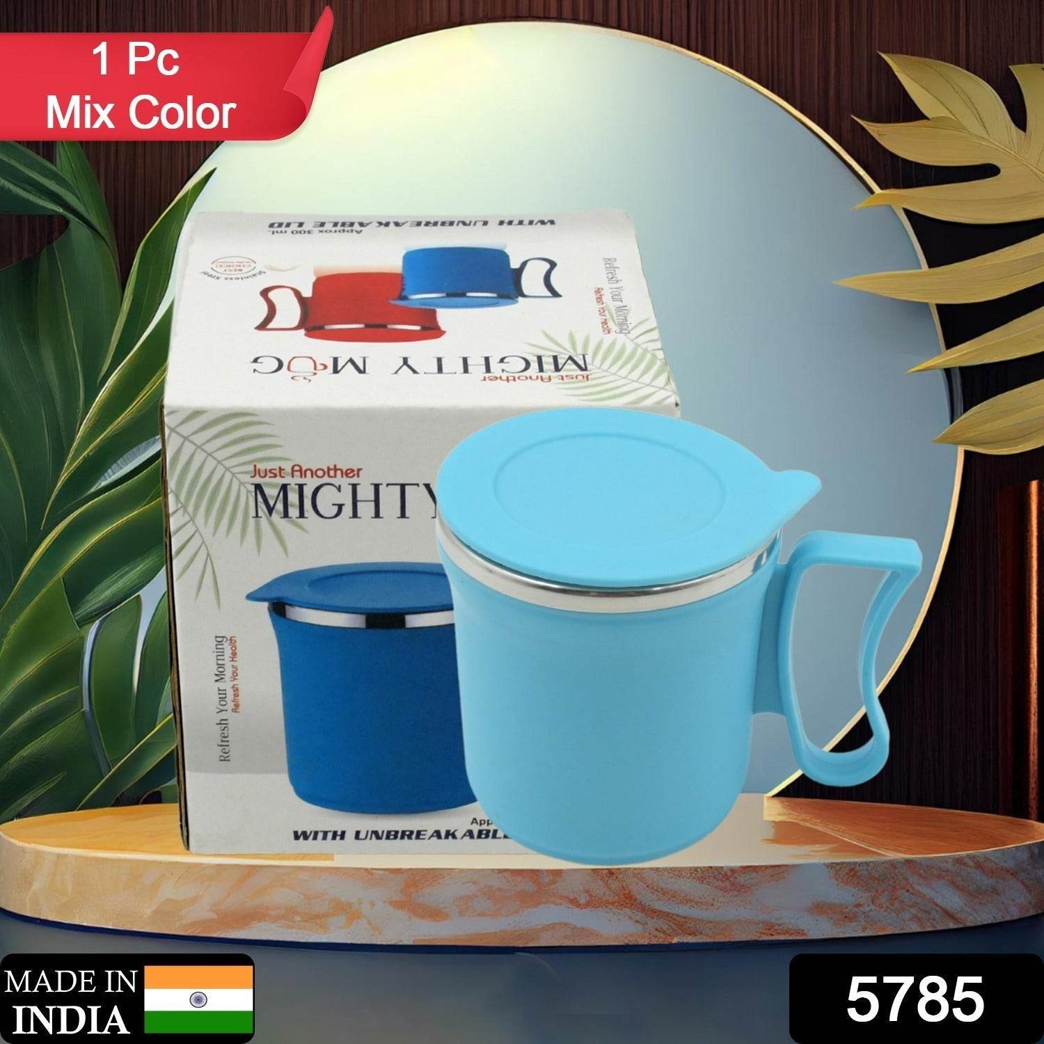 300ml Stainless Steel Mug: Insulated, Leakproof Lid, Hot/Cold Drinks (Mix Color) - infinityexculsivestore.com