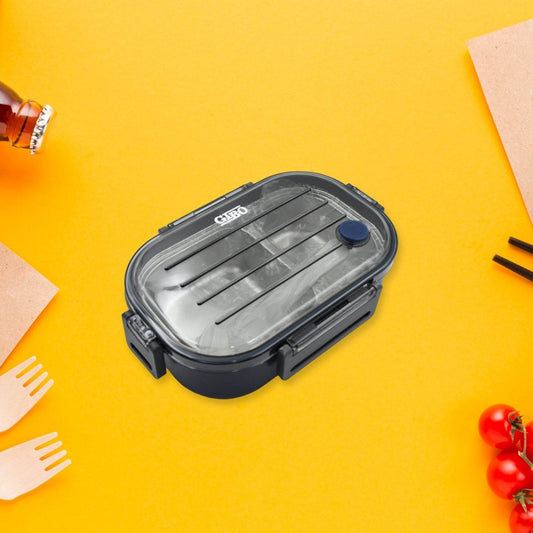 304 Stainless Steel Thermal Lunch Box Leakproof Food Storage Containers, 2-Compartment Lunch Box, Lunch Box for Boys, Girls, Kids, School & Office (500ML) - infinityexculsivestore.com