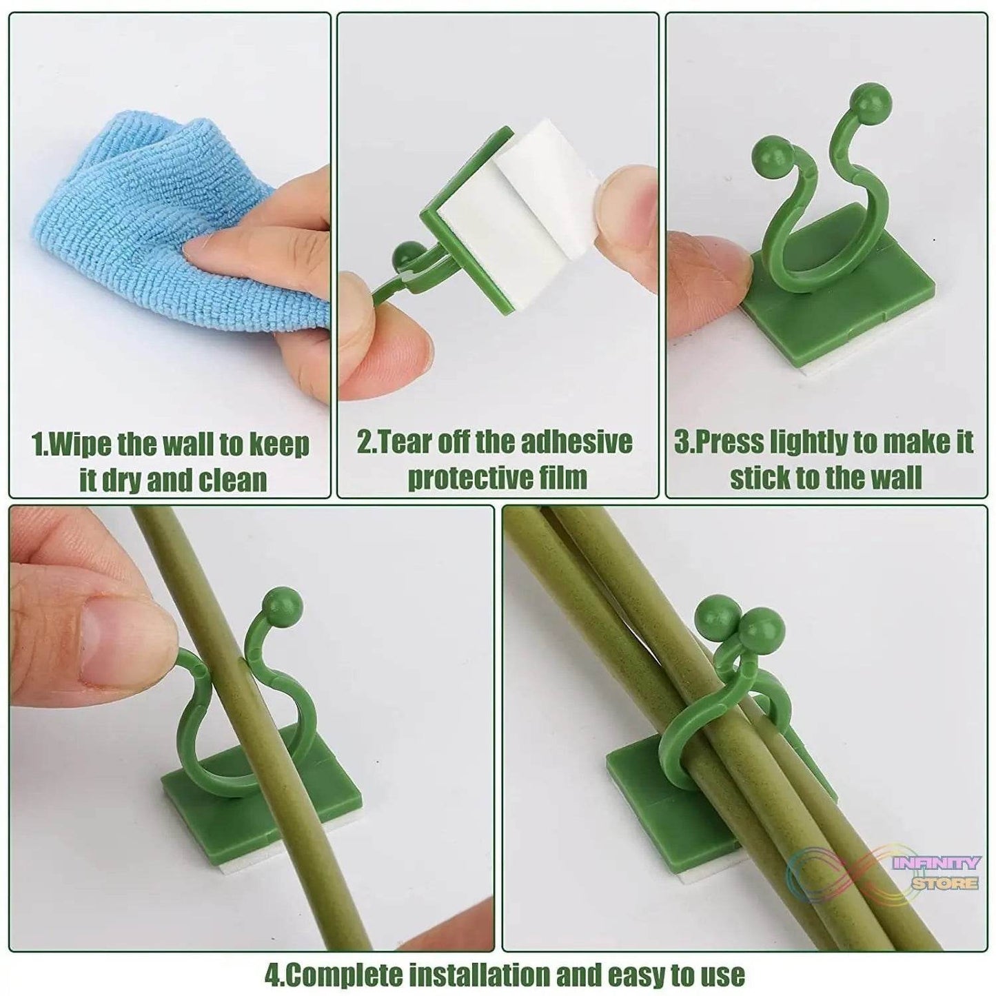 30pcs wall Plant Climbing Clip widely used for holding plants and poultry purposes and all (Box/30 Pcs Set) - infinityexculsivestore.com