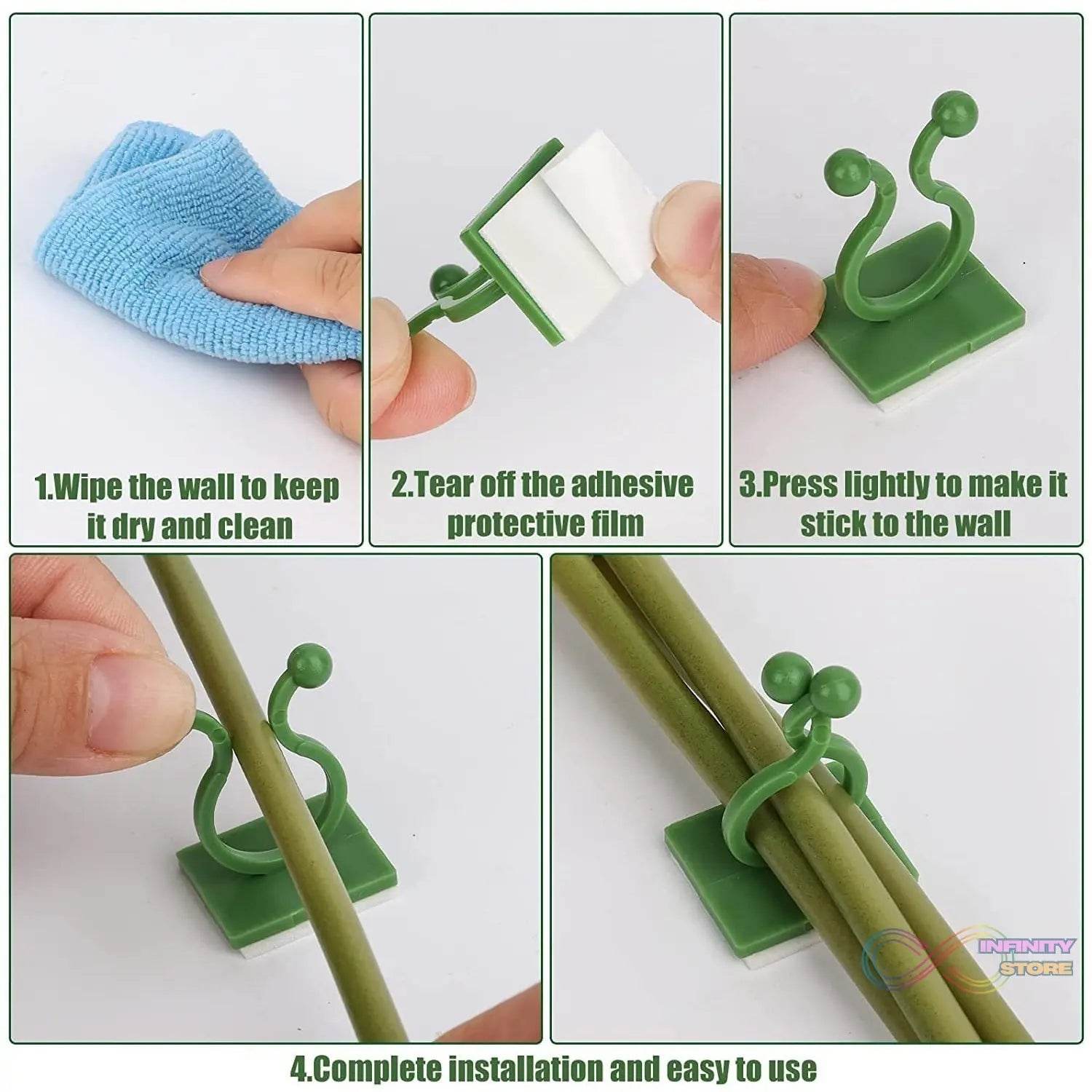 30pcs wall Plant Climbing Clip widely used for holding plants and poultry purposes and all (Box/30 Pcs Set) - infinityexculsivestore.com