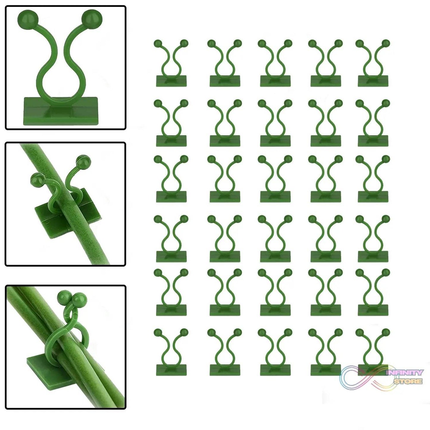 30pcs wall Plant Climbing Clip widely used for holding plants and poultry purposes and all (Box/30 Pcs Set) - infinityexculsivestore.com
