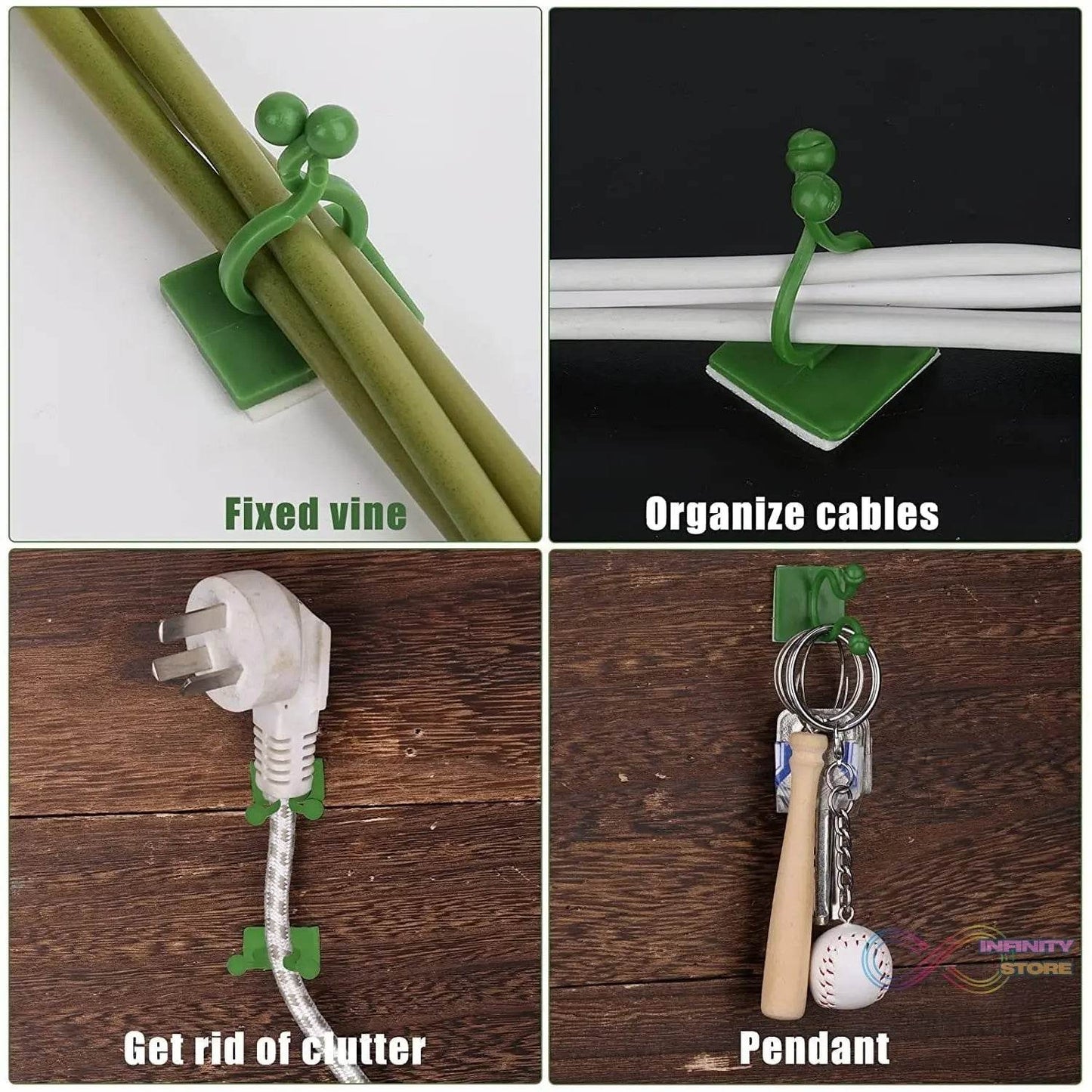 30pcs wall Plant Climbing Clip widely used for holding plants and poultry purposes and all (Box/30 Pcs Set) - infinityexculsivestore.com