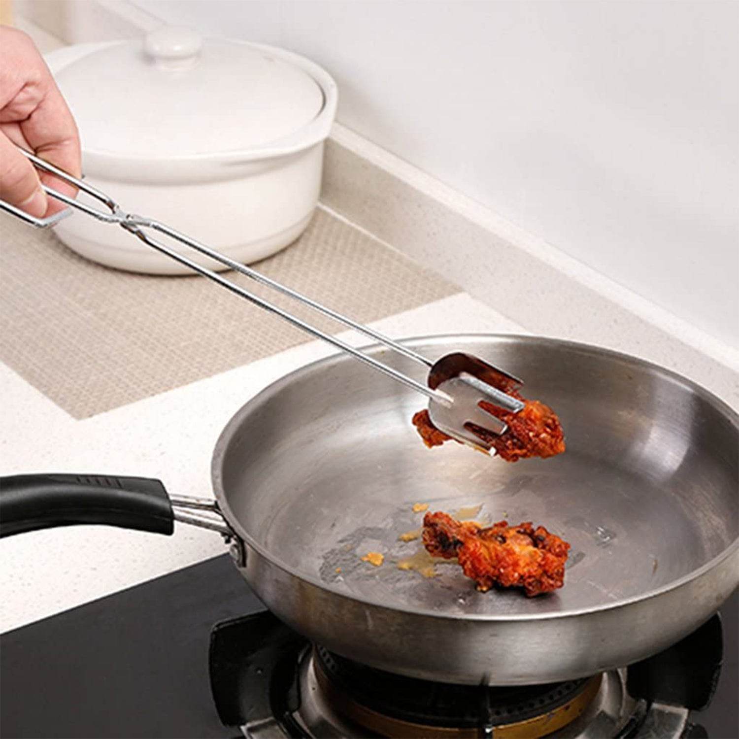 31cm MULTI FUNCTIONAL METAL BBQ CLIP TONGS CLAMP FOR GARBAGE CHARCOAL SERVING TOOLS - infinityexculsivestore.com
