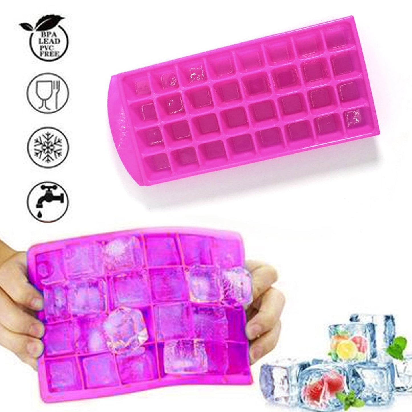32 Cavity Ice Tray For Making And Creating Ice Cubes Easily. - infinityexculsivestore.com