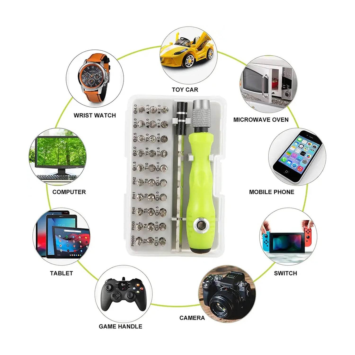 32 In 1 Mini Screwdriver Bits Set With Magnetic Flexible Extension Rod For Home Appliance, Laptop, Mobile and Computer Repairing - infinityexculsivestore.com
