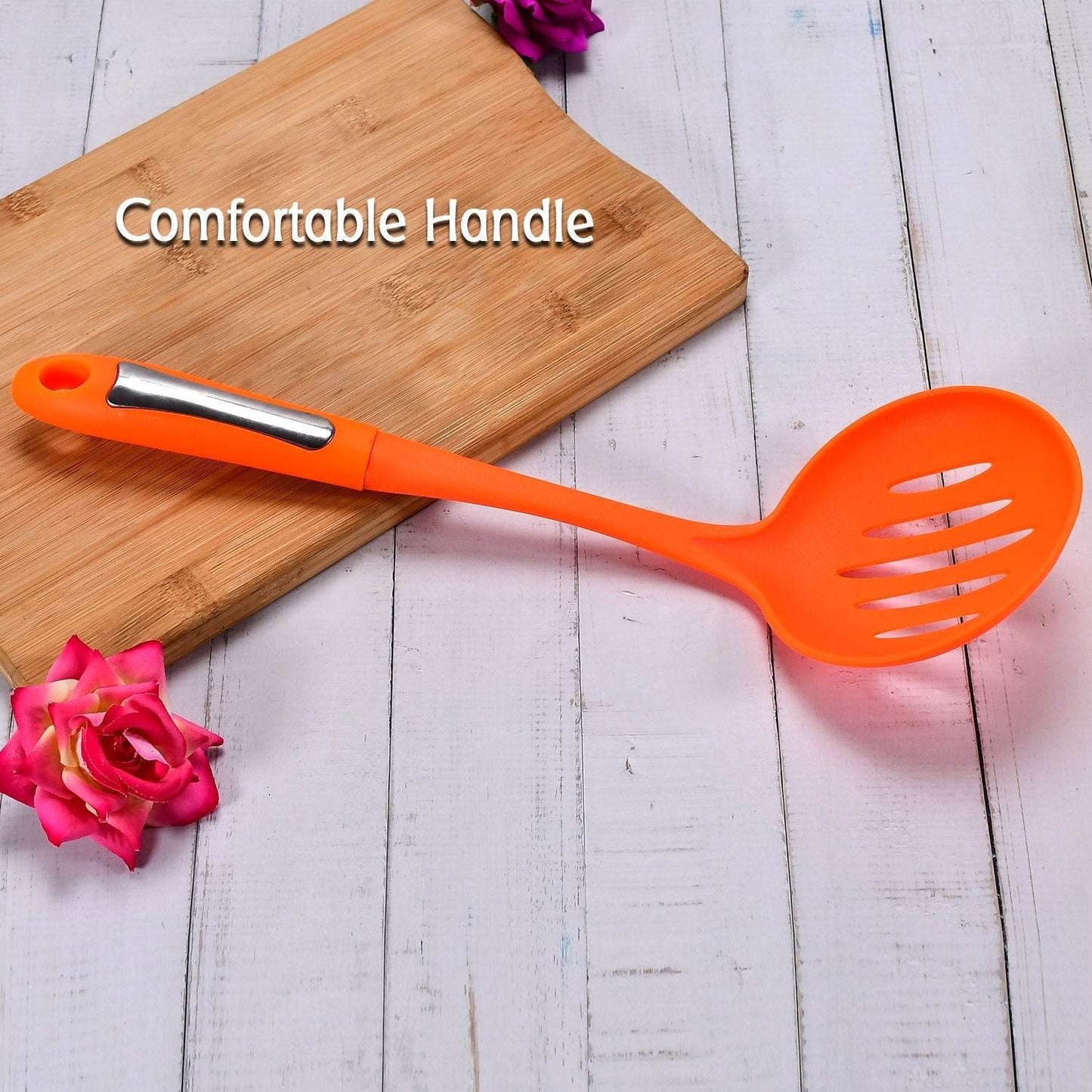 35cm Cooking Shovels Vegetable Colander Scoop Nylon Spoon Large Colander Soup Filter Kitchen Tools - infinityexculsivestore.com