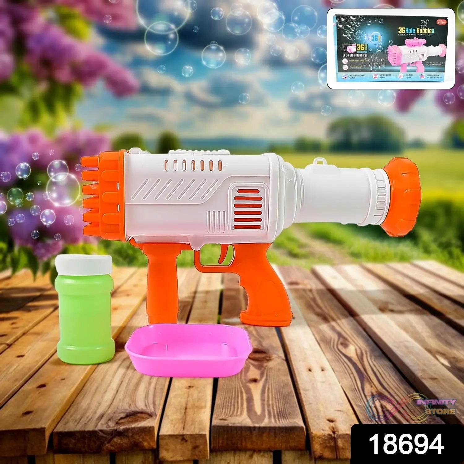 36 Holes Big Rechargeable Powerful Machine Bubble Gun Toys (1 Set) - infinityexculsivestore.com