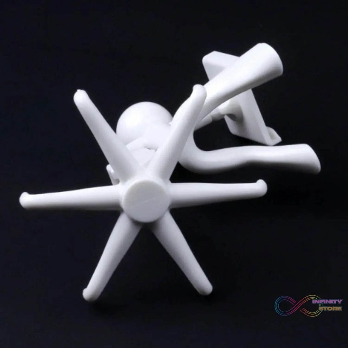 360 Degree Rotating Figure 6 Claw Kitchen Utensils Holder Hook OrganizerKitchen Rack, Non - Punching and Trace Sticky Hook for Bathroom, Door, Wall, White (1 Pc ) - infinityexculsivestore.com