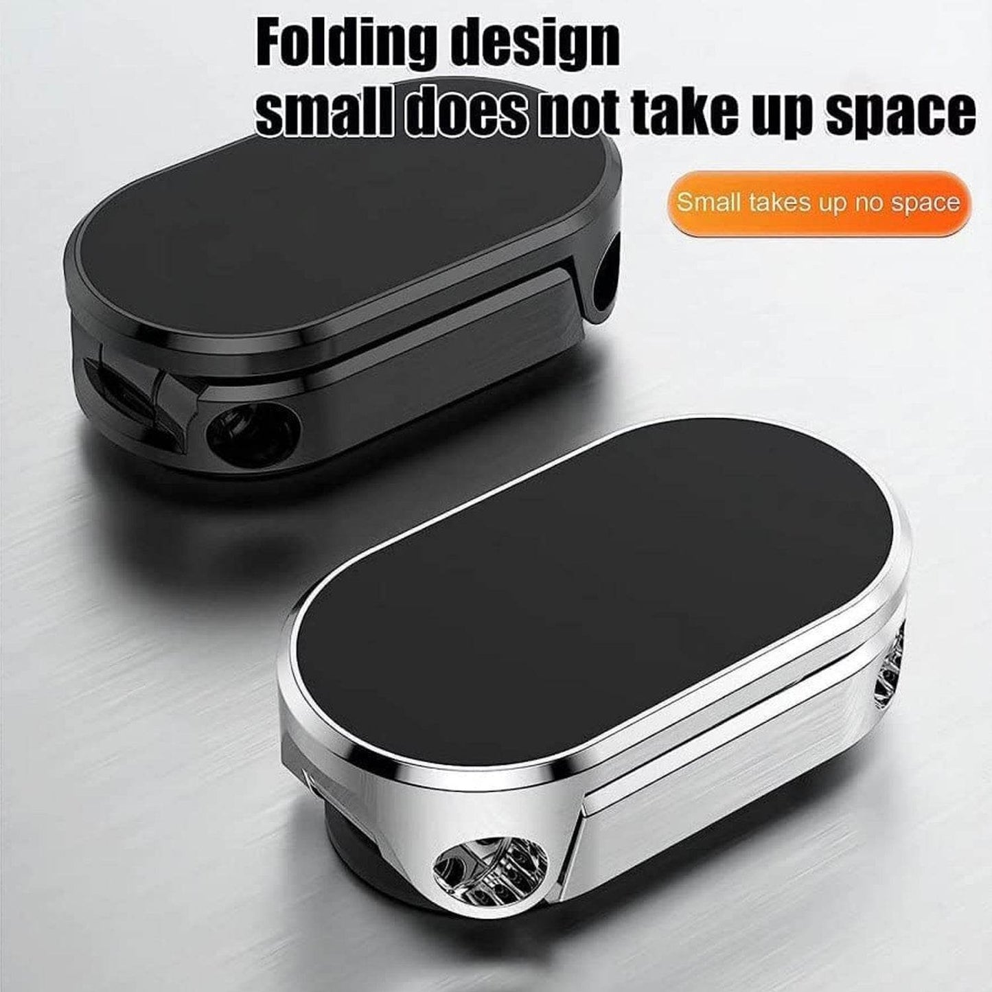 360 Degree Rotating Magnetic Car Phone Holder | Metal Folding Car Phone Holder | New Alloy Folding Magnetic Car Phone Holder (Pack of 1) - infinityexculsivestore.com