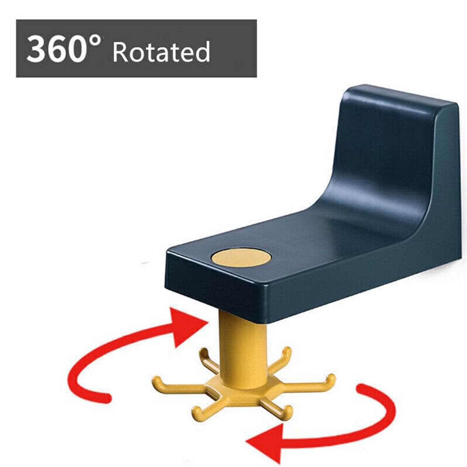 360 Degree Rotating Self Adhesive Plastic Wall Hook Hanger; Multifunctional Hanger with 6 Heavy Duty Claw Hooks - infinityexculsivestore.com