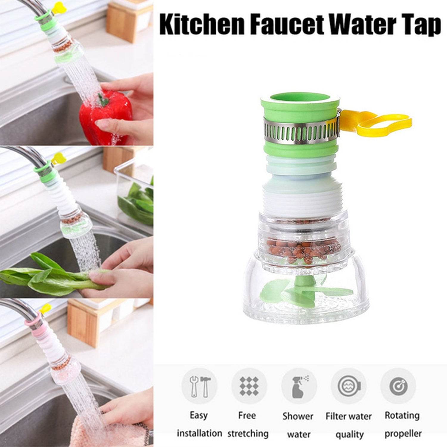 360 Degree Water Saving Faucet Expandable Water Valve Splash Regulator - infinityexculsivestore.com