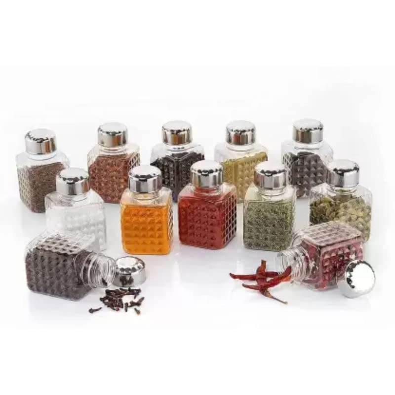 360° Revolving Spice Rack | 24-Piece Square Container Set | All-New Design for Condiments - infinityexculsivestore.com
