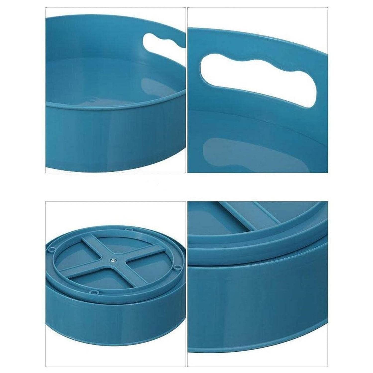 360° Rotating Kitchen Organizer Trolley for Storage - Turntable Tray with Brown Box - infinityexculsivestore.com