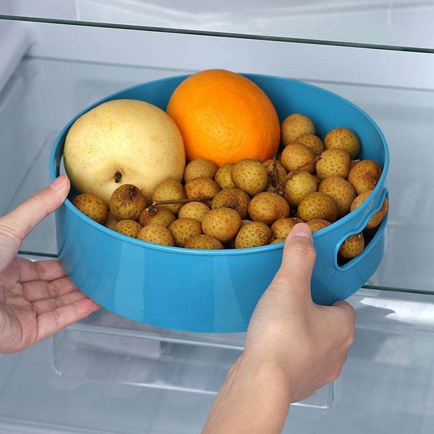 360° Rotating Kitchen Organizer Trolley for Storage - Turntable Tray with Brown Box - infinityexculsivestore.com