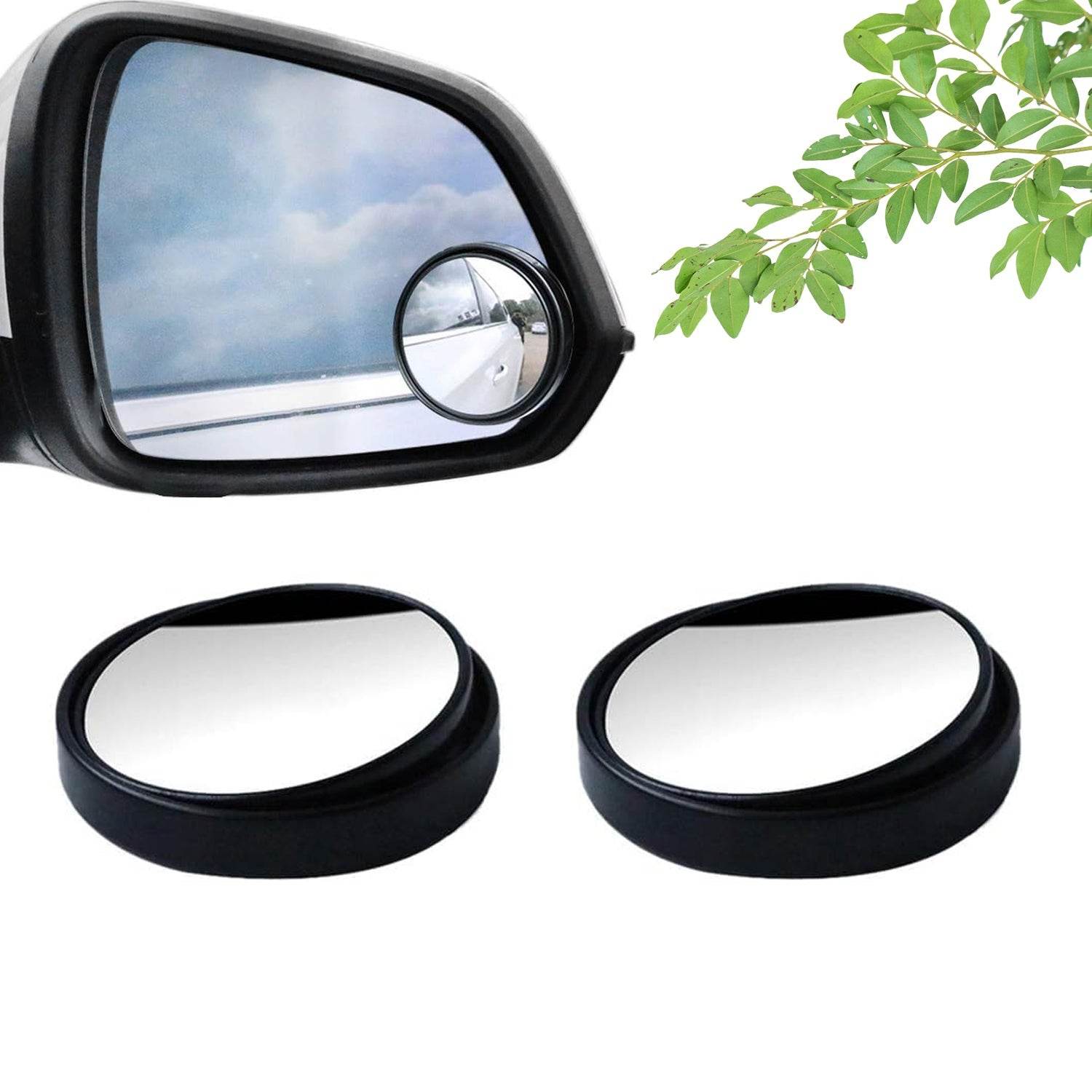 360DEGREE BLIND SPOT ROUND WIDE ANGLE ADJUSTABLE CONVEX REAR VIEW MIRROR - PACK OF 2 - infinityexculsivestore.com