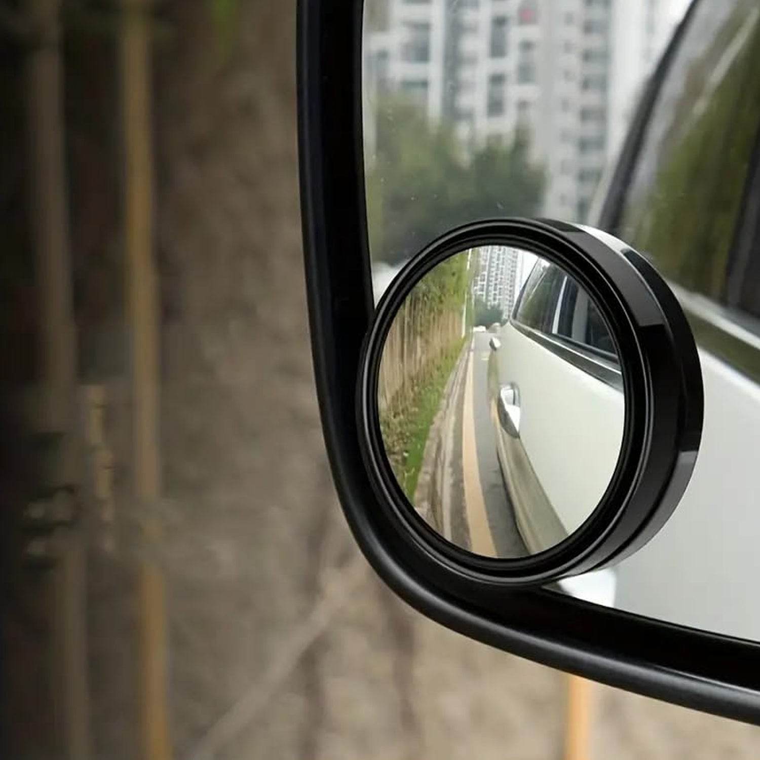 360DEGREE BLIND SPOT ROUND WIDE ANGLE ADJUSTABLE CONVEX REAR VIEW MIRROR - PACK OF 2 - infinityexculsivestore.com