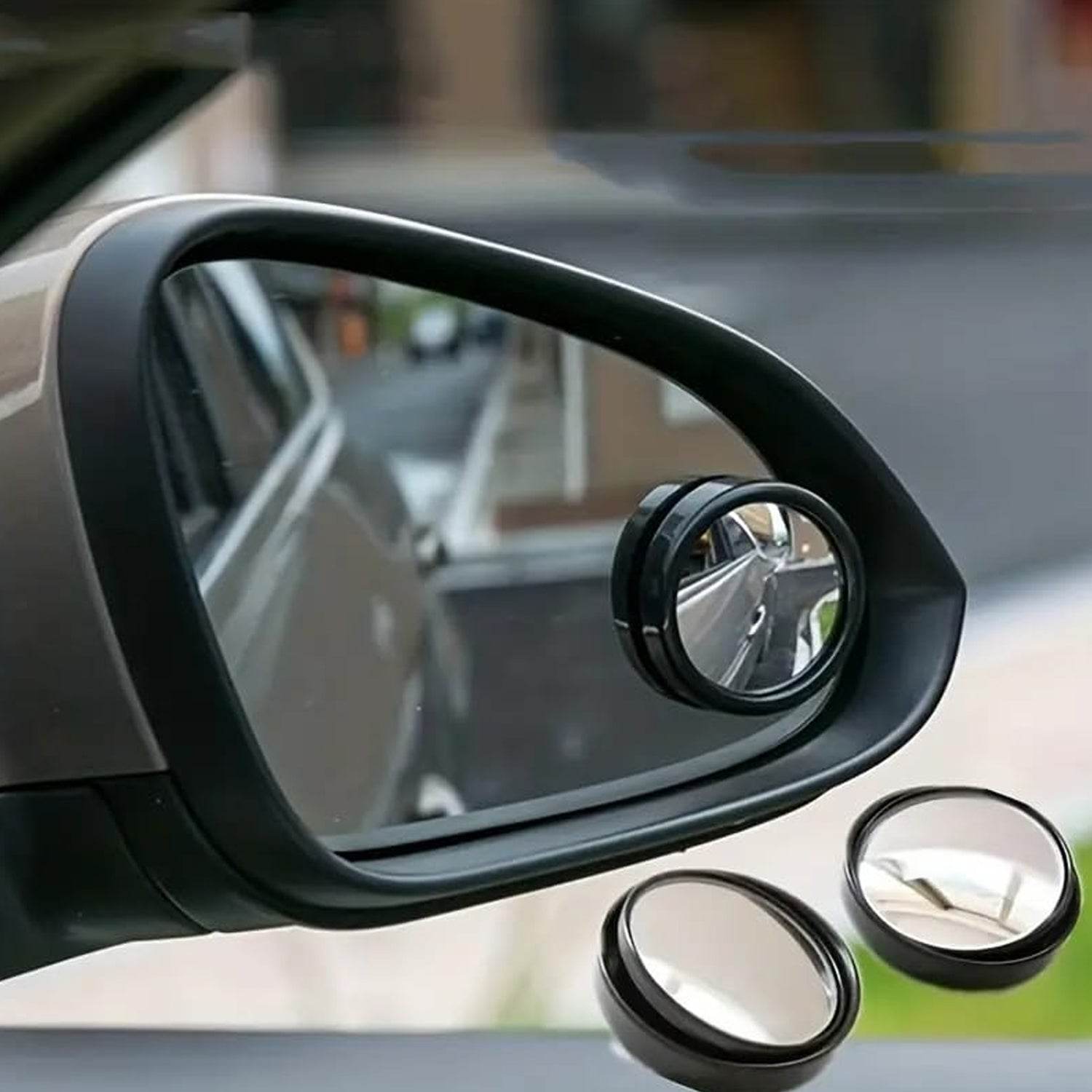 360DEGREE BLIND SPOT ROUND WIDE ANGLE ADJUSTABLE CONVEX REAR VIEW MIRROR - PACK OF 2 - infinityexculsivestore.com