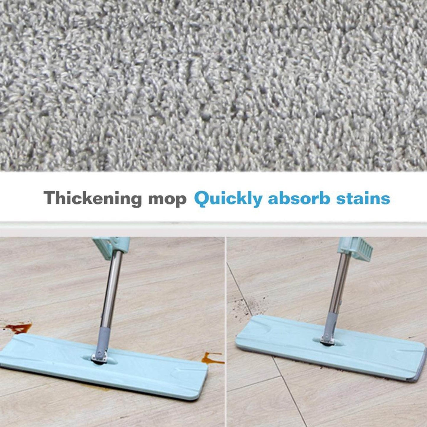 360Degree Rotation Flat Mop Floor Cleaning Microfiber Squeeze Mop Floor Clean. - infinityexculsivestore.com