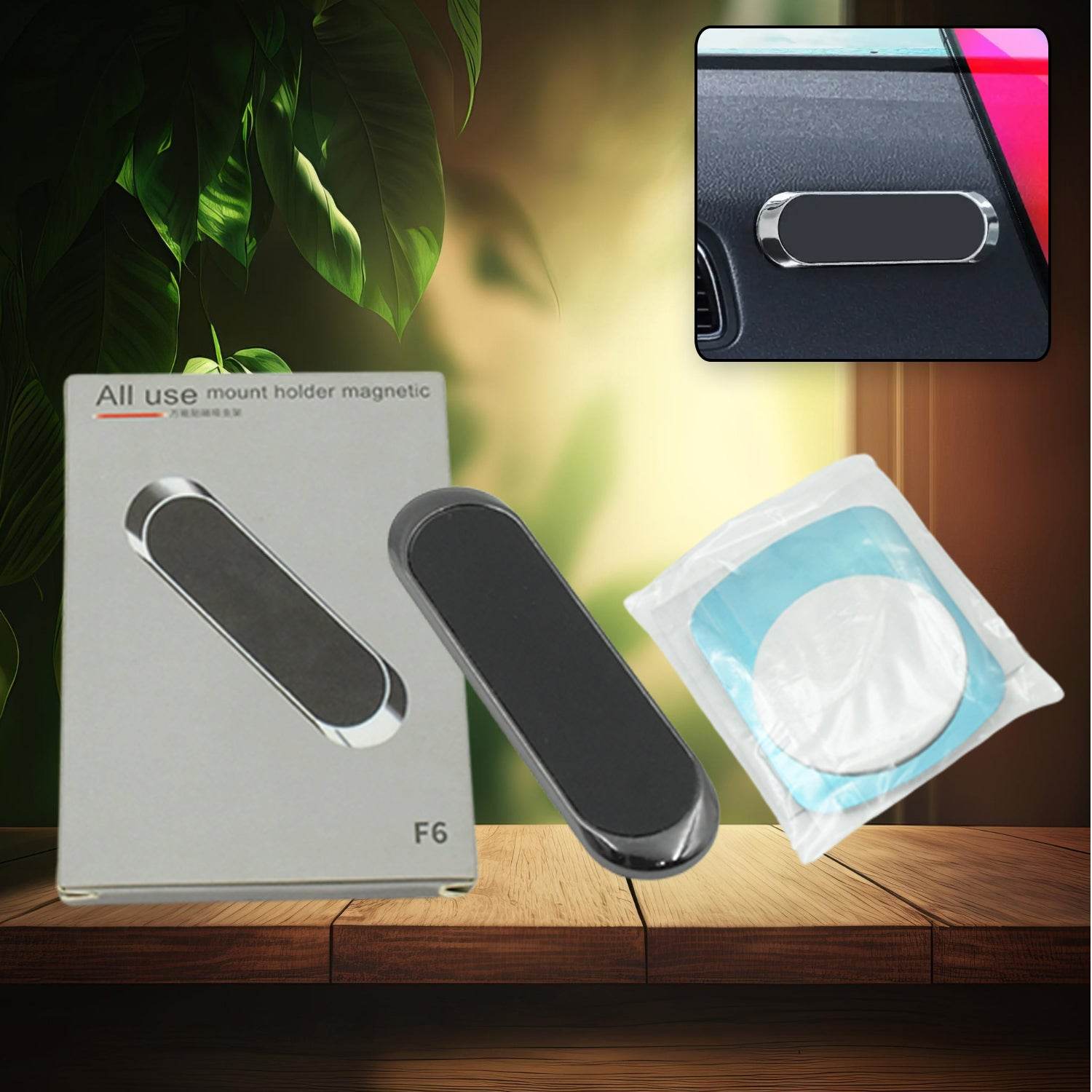 360d Rotation Magnetic Mobile Holder for Car Dashboard Stand Strongest Magnets Phone Metal Bracket Car, Bike, Scooter, Desk, Office, Home Universal (1 Pc) - infinityexculsivestore.com