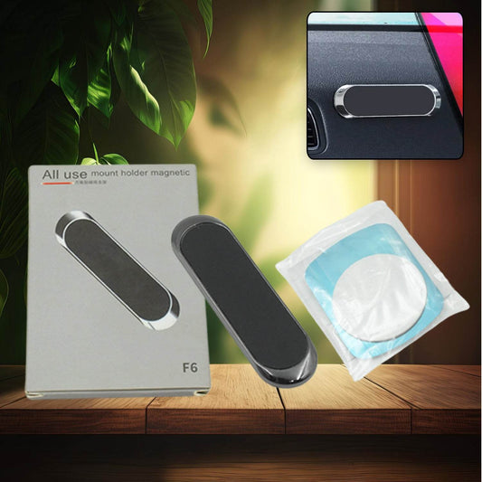 360d Rotation Magnetic Mobile Holder for Car Dashboard Stand Strongest Magnets Phone Metal Bracket Car, Bike, Scooter, Desk, Office, Home Universal (1 Pc) - infinityexculsivestore.com