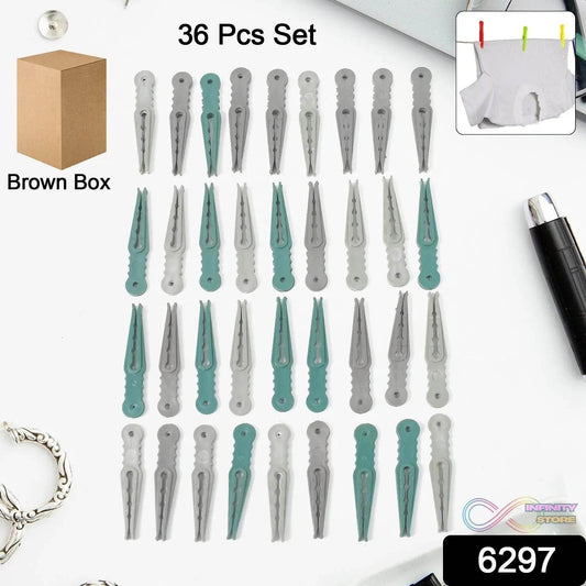 36Pcs MULTIPURPOSE PLASTIC CLOTH HANGING PEGS / CLIPS - 36 PCS - infinityexculsivestore.com