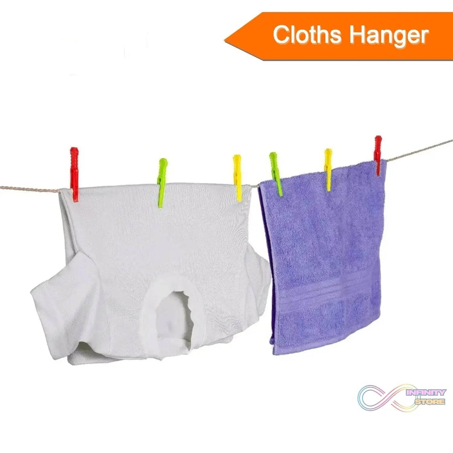 36Pcs MULTIPURPOSE PLASTIC CLOTH HANGING PEGS / CLIPS - 36 PCS - infinityexculsivestore.com