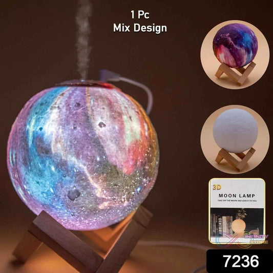 3D 2 in 1 LED Printed Moon Lamp & Aroma Diffuser (1 Pc) - infinityexculsivestore.com