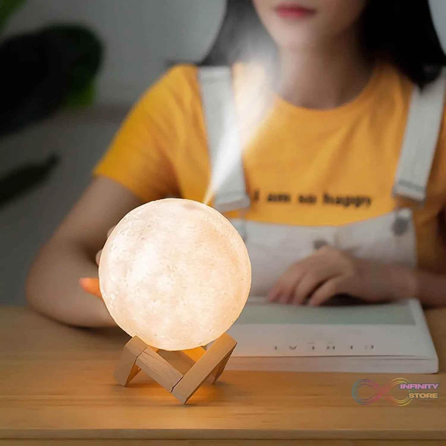 3D 2 in 1 LED Printed Moon Lamp & Aroma Diffuser (1 Pc) - infinityexculsivestore.com