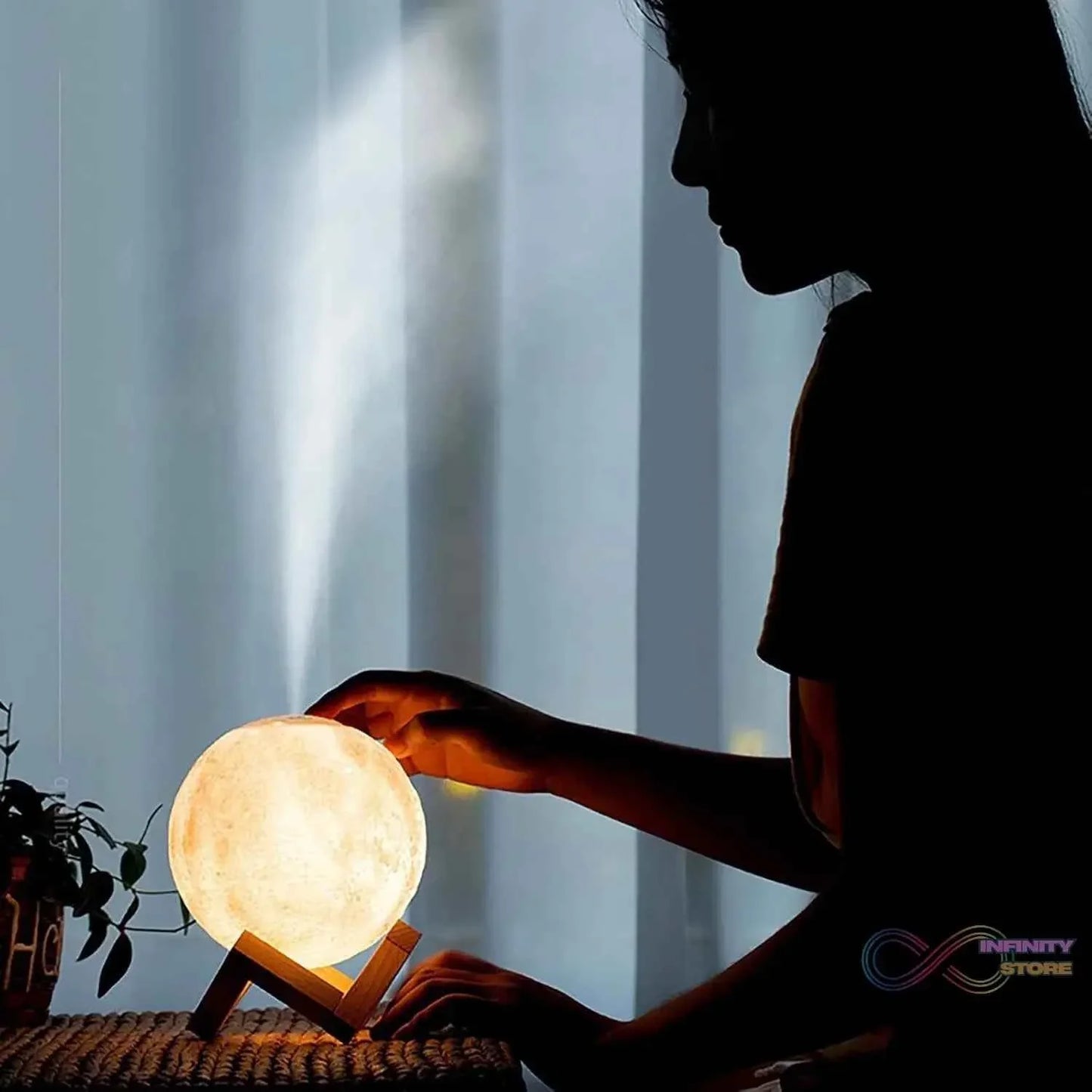 3D 2 in 1 LED Printed Moon Lamp & Aroma Diffuser (1 Pc) - infinityexculsivestore.com