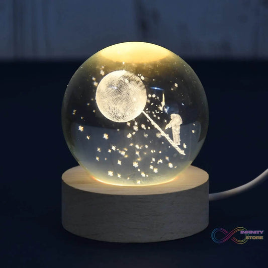 3D Crystal Ball lamps With Base (1 Pc) - infinityexculsivestore.com