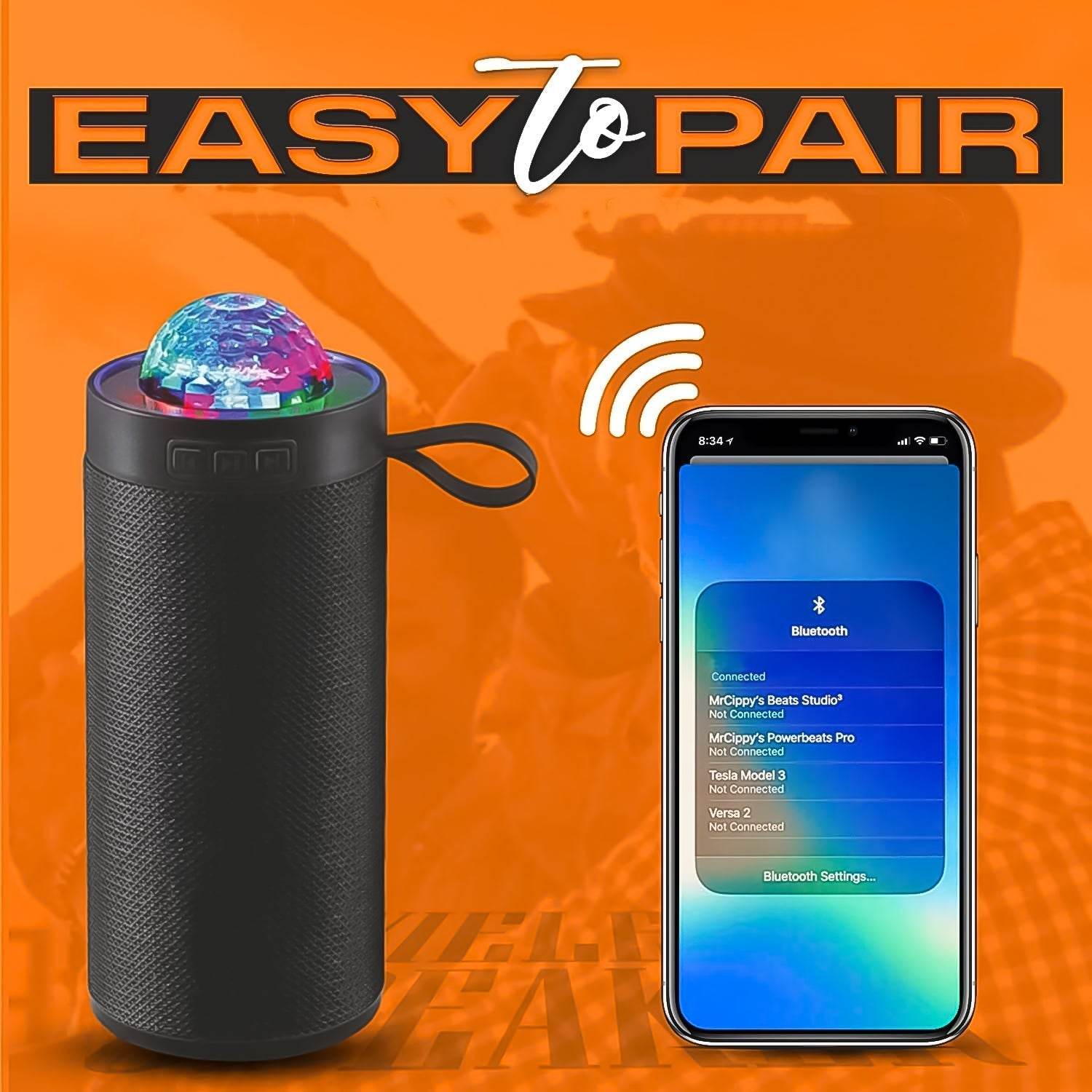 3D Disco Light Sound Bluetooth Speaker (1 Pc) - infinityexculsivestore.com