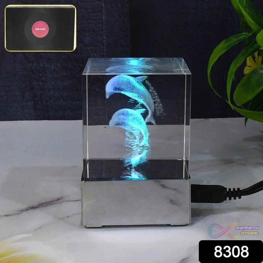 3D Dolphin LED Light, Desk Decor, LED Light Base, USB Charging (1 Pc) - infinityexculsivestore.com