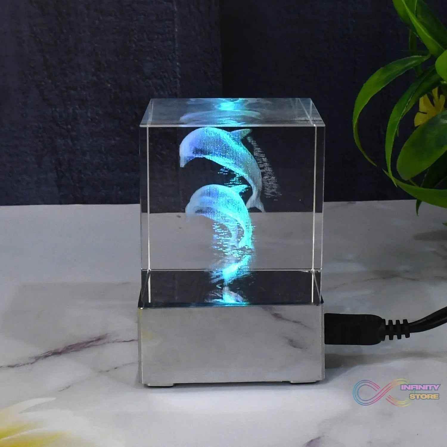 3D Dolphin LED Light, Desk Decor, LED Light Base, USB Charging (1 Pc) - infinityexculsivestore.com