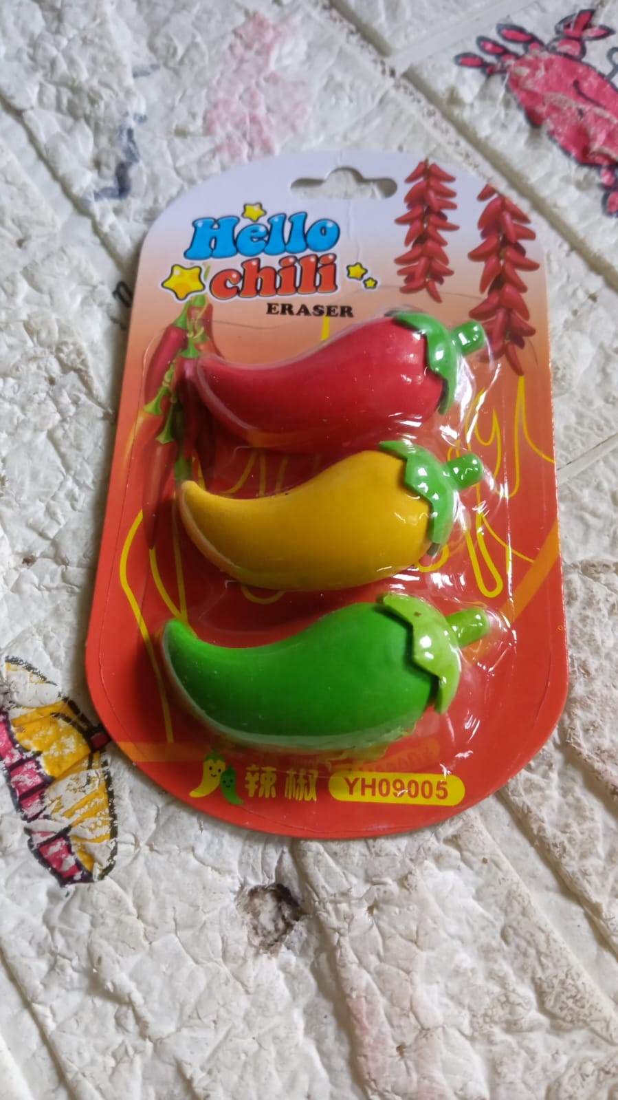 3D Fancy & Stylish Colorful Chili Shape Erasers, Mini Eraser Creative Cute Novelty Eraser for Children Eraser Set for Return Gift, Birthday Party, School Prize, (3 pc Set) - infinityexculsivestore.com