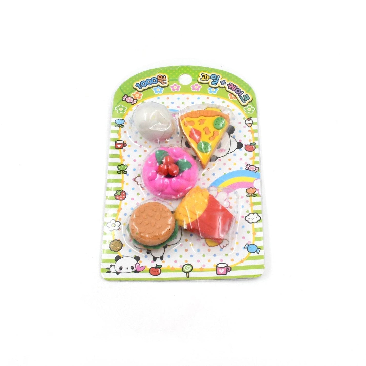 3D Food Shape Fancy & Stylish Colorful Erasers, Mini Eraser Creative Cute Novelty Eraser for Children Eraser Set for Return Gift, Birthday Party, School Prize(5 Pcs Set) - infinityexculsivestore.com
