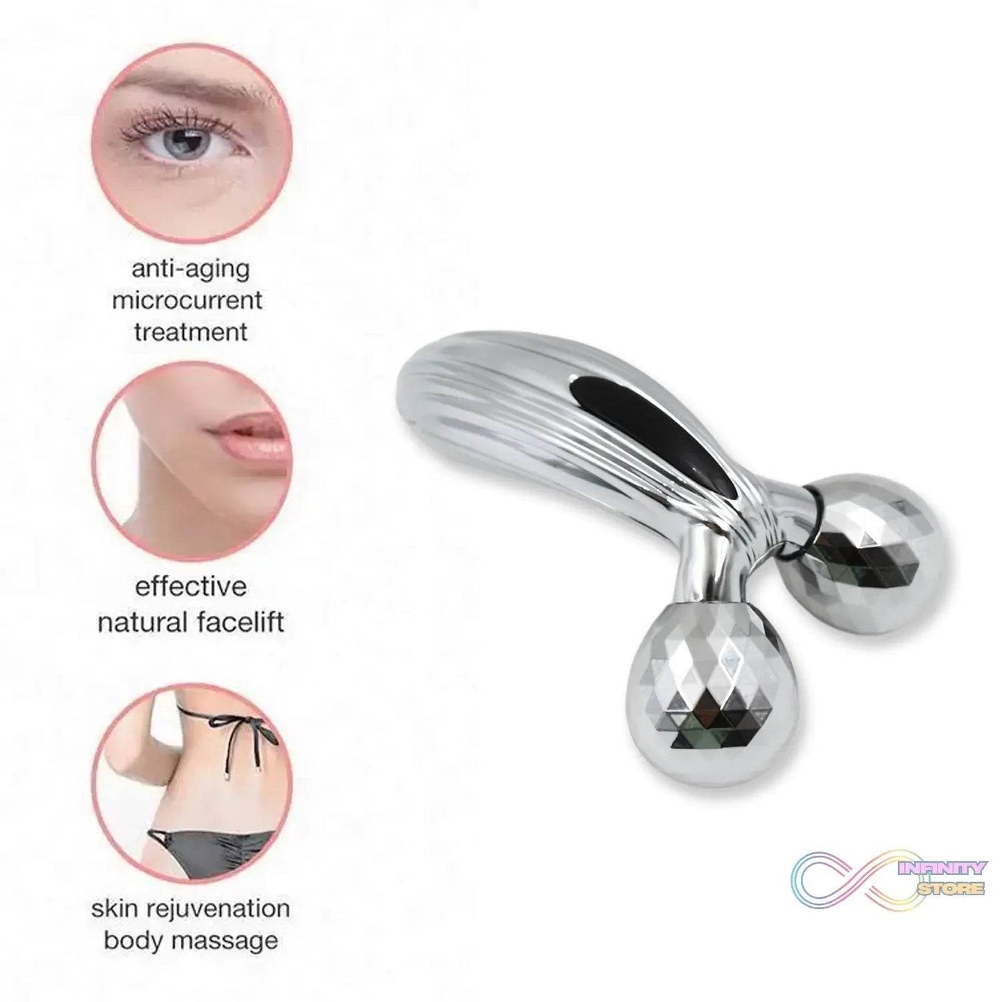 3D Manual Face Roller Massager (1 Pc) - infinityexculsivestore.com