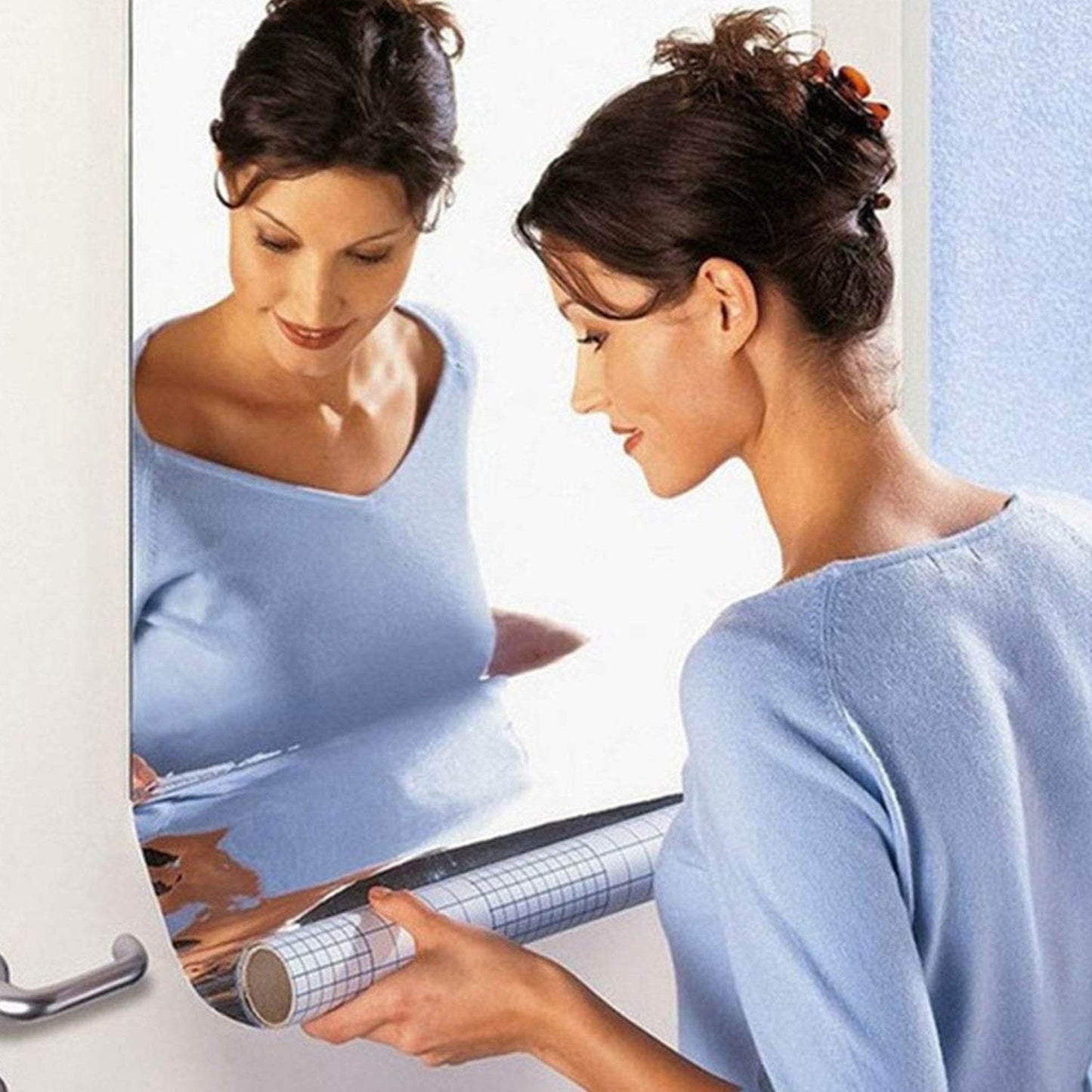 3D Mirror Wall Stickers Wall Mirror Decorative Mirror Paper for Home, Living Room Wall, Bedroom Wall, TV Backdrop Use Paper (100×50 Cm) - infinityexculsivestore.com