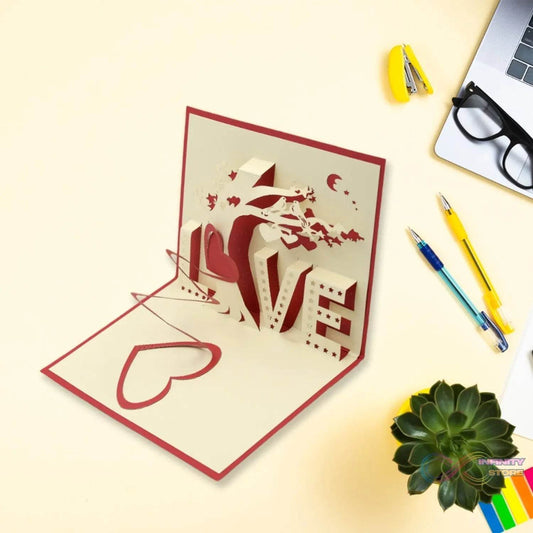 3D Paper Wish Card High Quality Paper Card All Design Card Good Wishing Card (Birthday , Valentine , love , Christmas Card) (1Pc ) - infinityexculsivestore.com