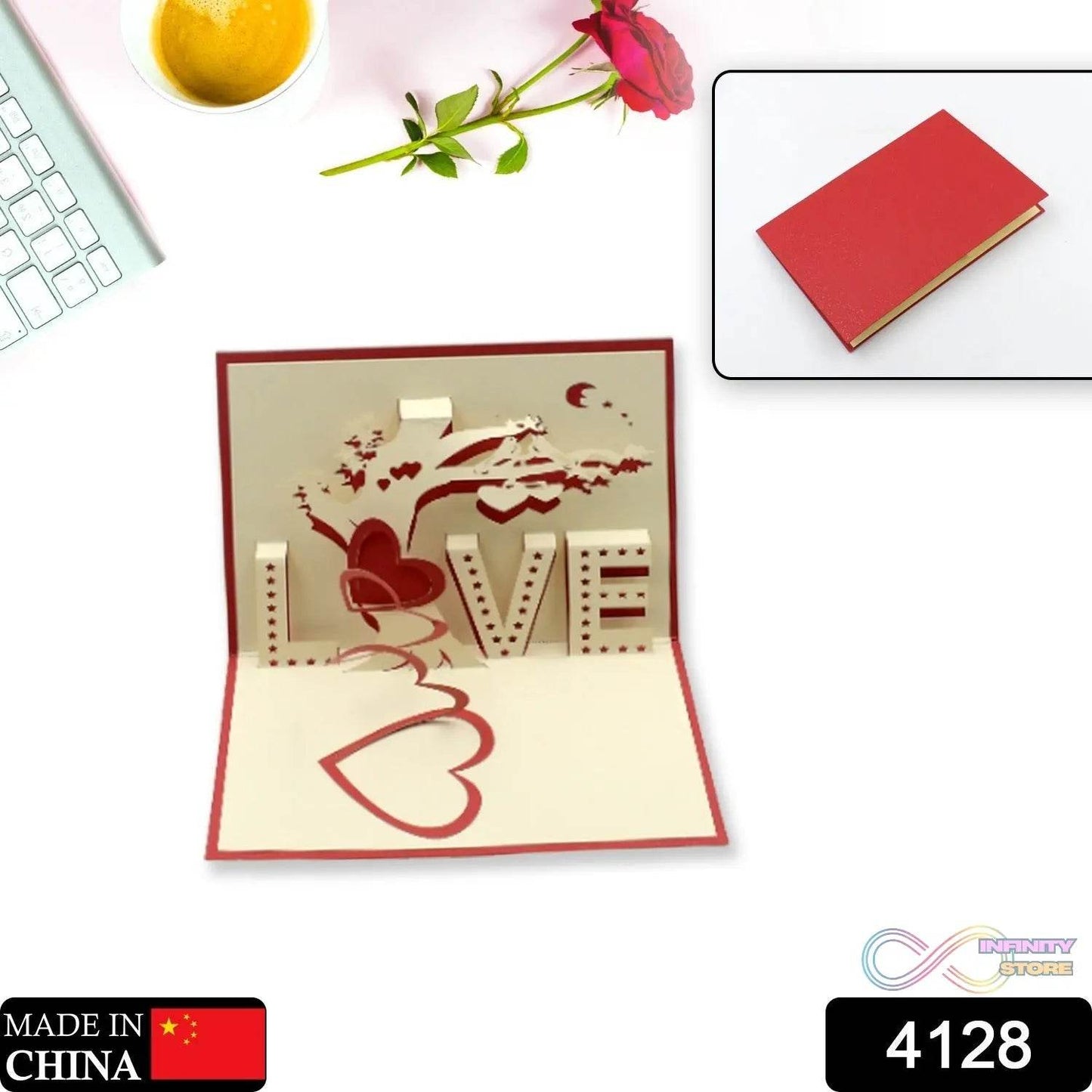 3D Paper Wish Card High Quality Paper Card All Design Card Good Wishing Card (Birthday , Valentine , love , Christmas Card) (1Pc ) - infinityexculsivestore.com