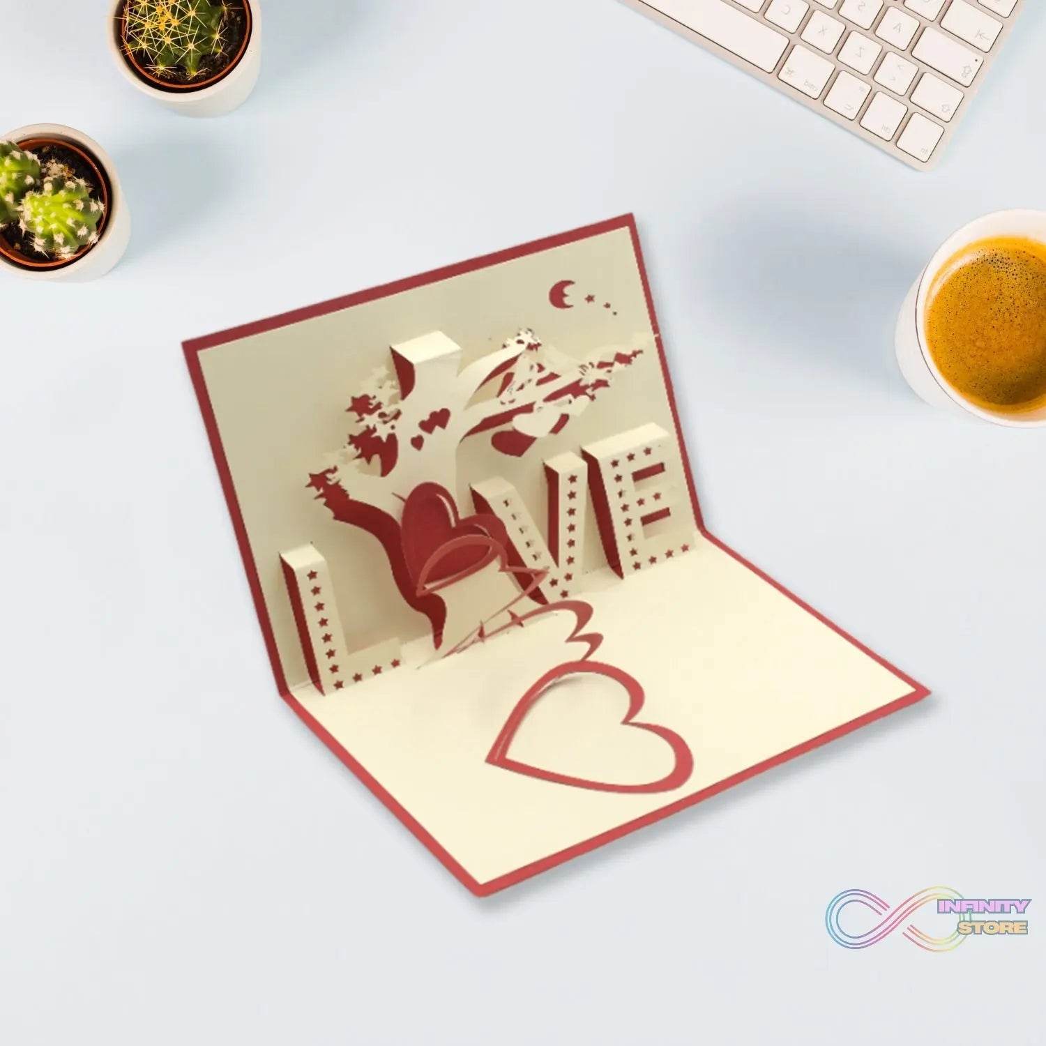 3D Paper Wish Card High Quality Paper Card All Design Card Good Wishing Card (Birthday , Valentine , love , Christmas Card) (1Pc ) - infinityexculsivestore.com