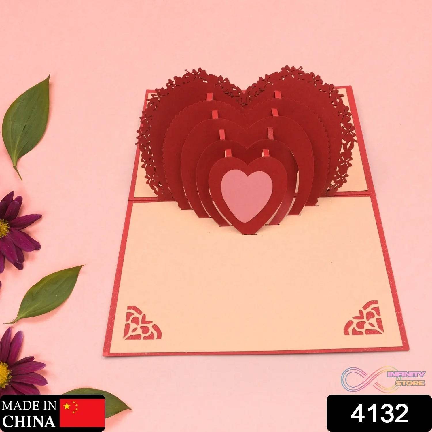 3D Pop - Up Greeting Card (1 Pc): Birthday, Love, Christmas - infinityexculsivestore.com