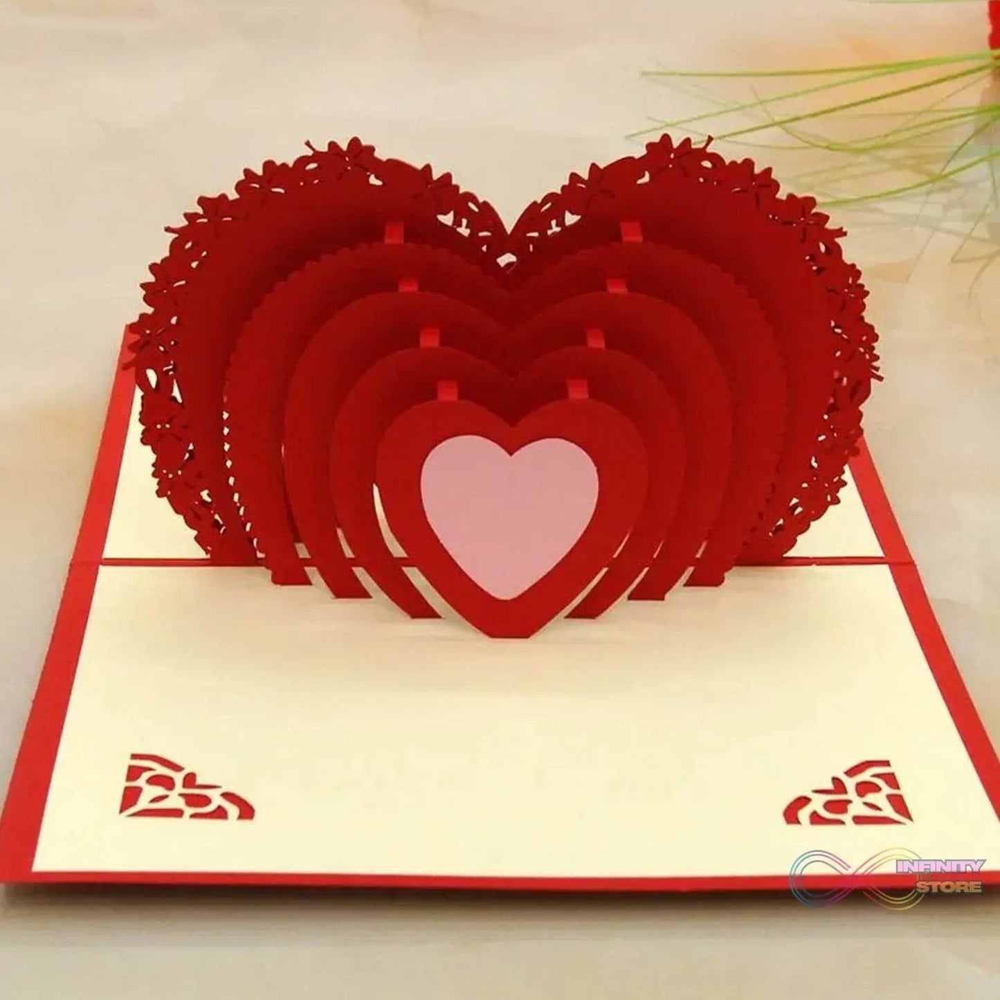3D Pop - Up Greeting Card (1 Pc): Birthday, Love, Christmas - infinityexculsivestore.com