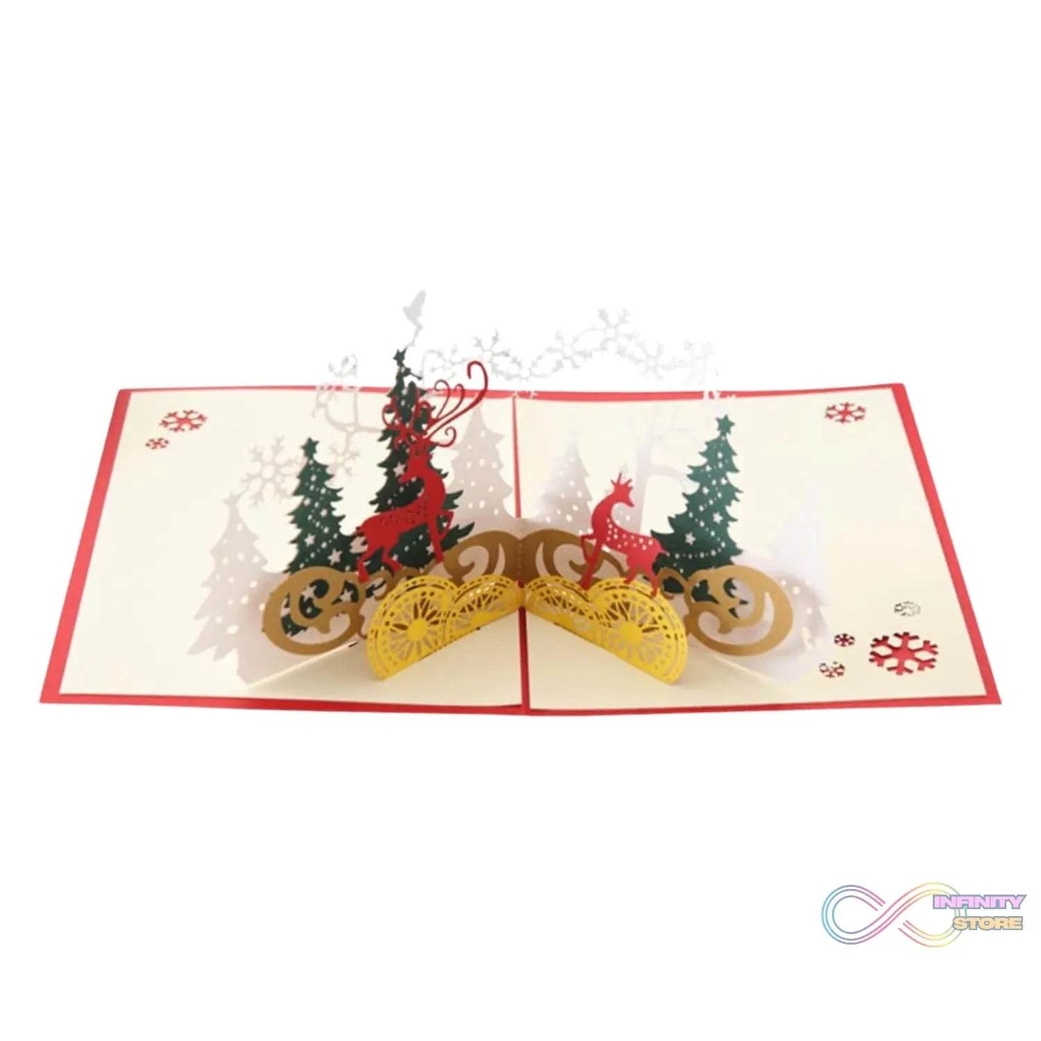 3D Pop - Up Greeting Card (1 Pc): Birthday, Love, Christmas - infinityexculsivestore.com